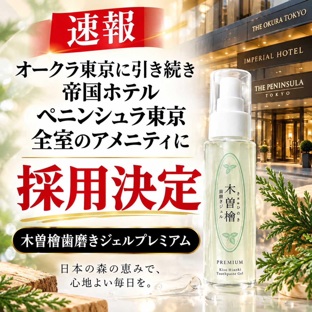 星ホテル採用歯磨きジェル